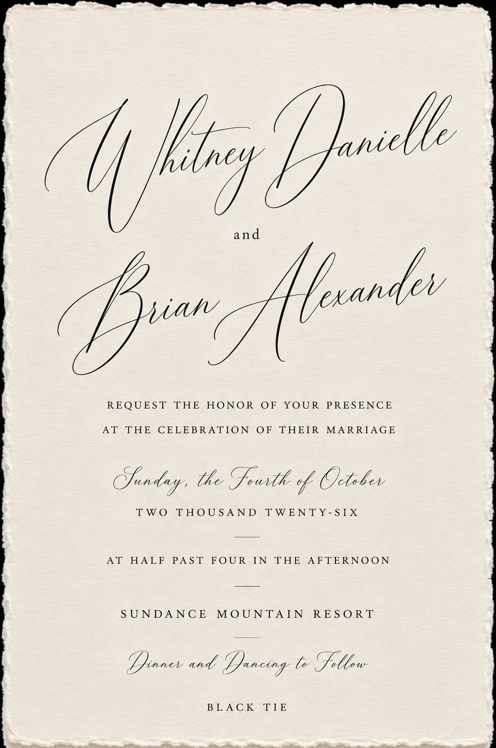 Request the honor of your presence at the celebration of their marriage